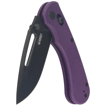 Kubey Stalker Knife Purple G10, Blackwashed D2 by Johan Jordaan (KU504D)