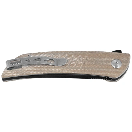 Bestech Swift Beige Micarta, Satin/Black D2 Knife (BG30C-2)