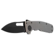 Demko Shark Cub Stealth Slicer Shark Knife Artillery Gray Aluminum, Black DLC CPM20CV by Andrew Demko (SC-STE-20CVDLC-ARTGY-SS)