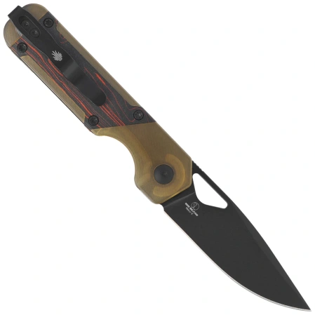Kizer Mini Militaw Knife Damascus G10 / PEI, Black PVD Nitro-V by Jonathan Styles (V3634SA1)