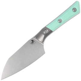 Nóż kuchenny Microtech Santoku 4.2'' Titanium Bolster/Caribbean Blue G10, Stonewashed M390MK (3300B-10CA)