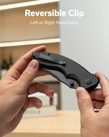 Sencut Cybrix Black Aluminum Knife, Black 9Cr18MoV (S23098A-1)