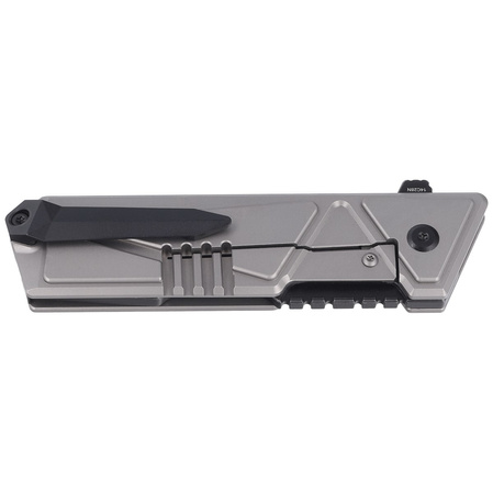 Kubey Avenger Frame Lock Knife Gray Titanium, Dark Stonewashed 14C28N (KB209B)