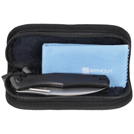 Sencut Knife Watauga Black G10, Stonewashed D2 (S21011-1)