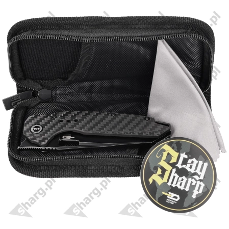 Bestech Nyxie Black Titanium/Carbon Fiber, Black Stonewashed CPM S35VN by Todd Knife and Tool Knife (BT2209D)