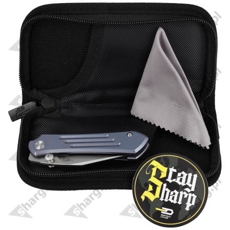 Nóż składany Bestech Icarus Blue Stonewashed Titanium, Satin M390 by Nick Rogers (BT2302E)