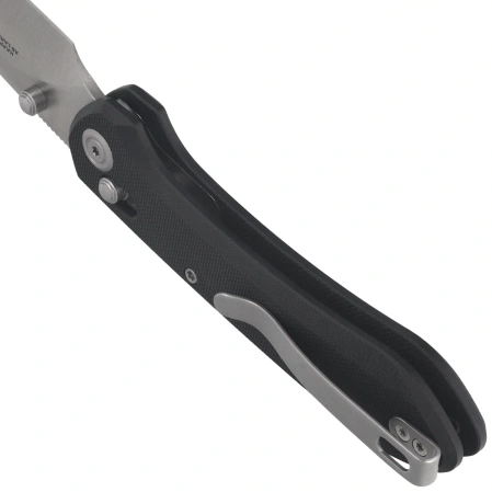 Nóż składany Kubey Bonza Black G10, Satin 14C28N by Happy As Larry (KU446A)