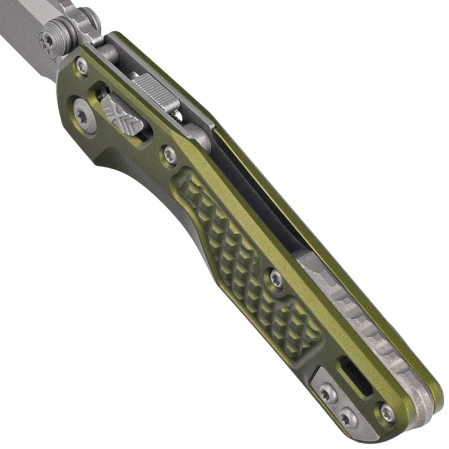 Microtech MSI Mini S/E Knife Frag OD Green Aluminum, Apocalyptic M390MK by Tony Marfione (210M-10APFROD)