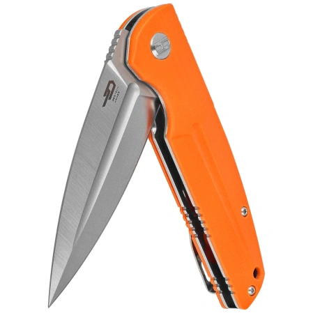 Bestech Fin Orange G10, Satin 14C28N Knife (BG34B-1)