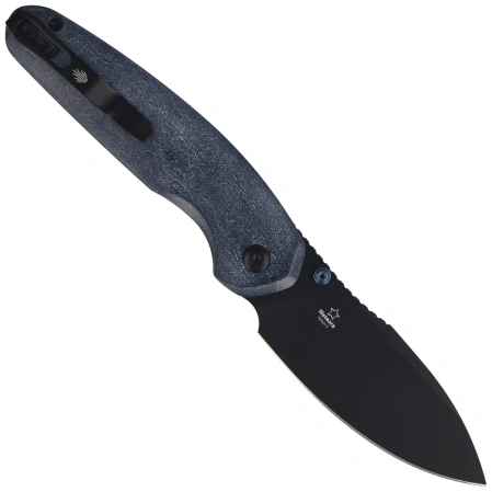 Kizer Meteora Knife Blue Canyon Richlite, Black PVD Nitro-V by Evgeniy Bulychev (V3730A3)