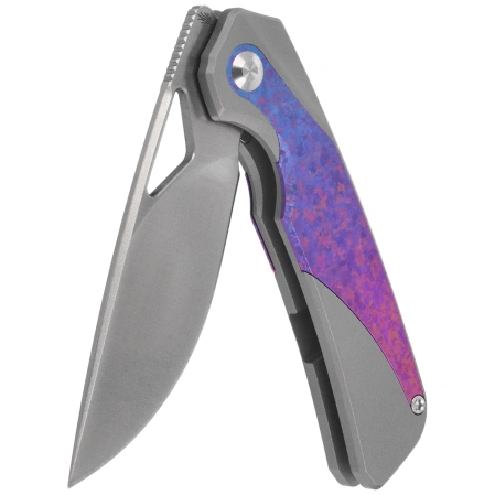 Nóż składany Kizer Topsail Silver-Blue-Purple Crystallized Titanium, Satin S45VN by Jonathan Styles (Ki3735A1)