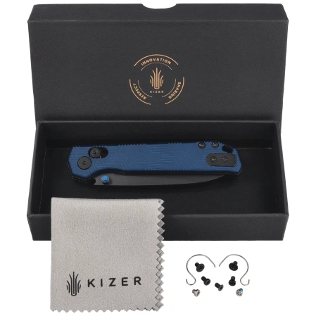 Nóż składany Kizer Begleiter 2.9 CL Blue Aluminium, Matte DLC Ultra CPM S35VN by Azo (Ki3458.2CDA1)