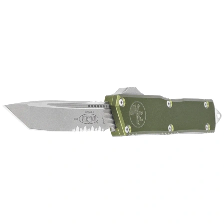 Microtech Scarab II Gen III Executive T/E OTF Knife OD Green Aluminum, Apocalyptic P/S M390MK by Tony Marfione (1177-11APOD)