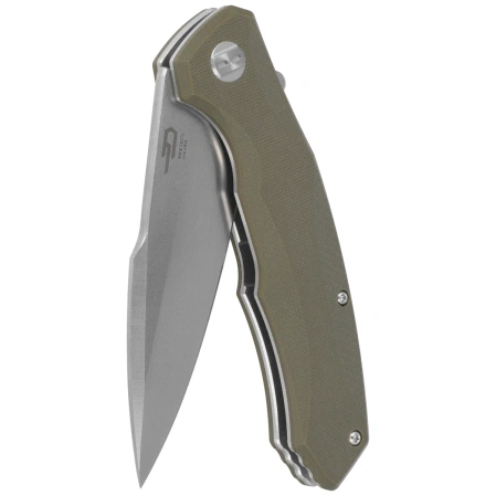 Bestech Warwolf Army Green G10, Stonewashed/Satin D2 knife (BG04B)