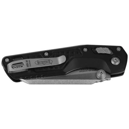 Microtech MSI Mini S/E Knife Frag Black Aluminum, Stonewashed M390MK by Tony Marfione (210M-10FR)