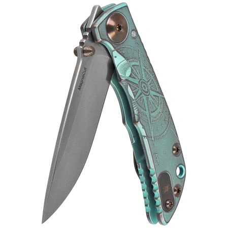 Nóż składany Spartan Blades Harsey Folder 3.25 Compass Titanium, Stonewashed MagnaCut by William W. Harsey (SF10 Custom Compass)