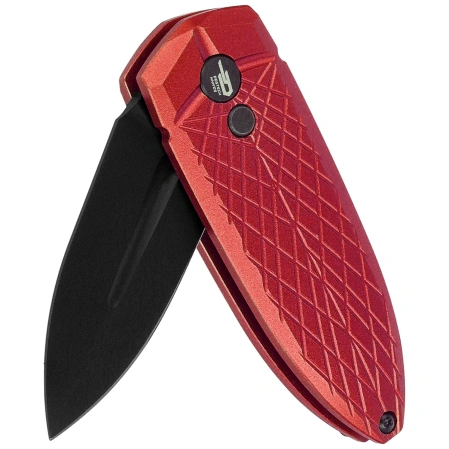Nóż składany Bestech QUQU Red Aluminium, Black DLC 14C28N by Gogo (BG57B-4)