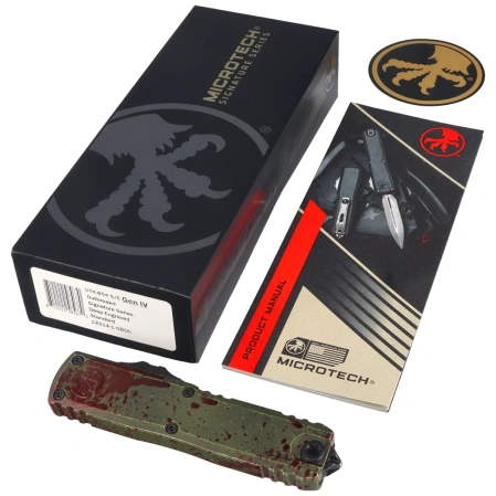 Nóż automatyczny OTF Microtech UTX-85 Gen IV S/E Signature Outbreak Aluminium, Outbreak M390MK by Tony Marfione (12314-1OBDS)