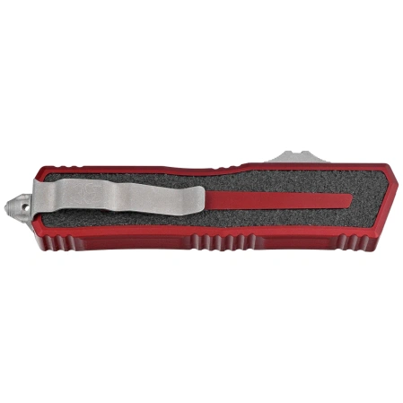 Microtech Scarab II Gen III D/E OTF Knife Merlot Aluminum, Apocalyptic M390MK by Tony Marfione (1280-10APMR)