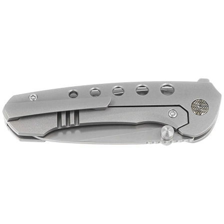 Remette RT-BEE-T Knife w/Titanium Toothpick Gray Titanium, Fine Grinding Pearlescent M390