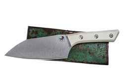 Nóż kuchenny Microtech Santoku Ivory G10, Stonewashed M390MK (3200-10IV)