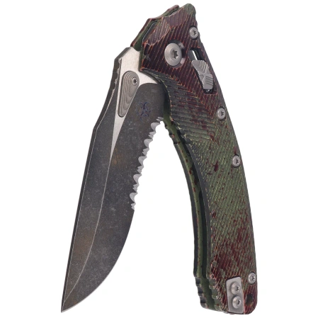 Microtech Amphibian Ram-Lok S/E Knife Outbreak Fluted Aluminium, Outbreak P/S M390MK by Tony Marfione (137RL-2FLOBS)