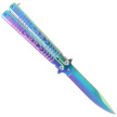 Nóż składany motylek Martinez Albainox Balisong Steel, Rainbow Finish (02193)