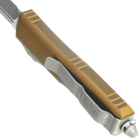 Nóż automatyczny OTF Microtech UTX-85 S/E Tan Aluminium, Apocalyptic M390 (231-10APTA)