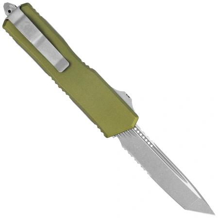 Nóż automatyczny OTF Microtech Scarab II Gen III Executive T/E OD Green Aluminium, Apocalyptic P/S M390MK by Tony Marfione (1177-11APOD)