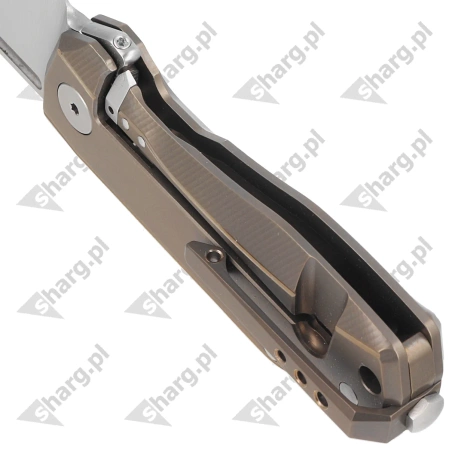 Nóż składany LionSteel Nano Bronze Titanium, Satin MagnaCut (NA01 BR)