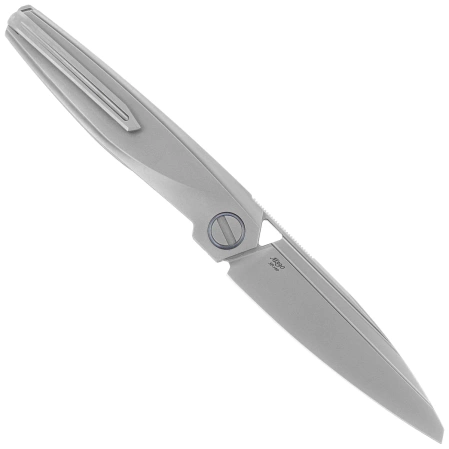 Nóż składany Rike Knife RK-Baidi-S-P/BCF Gray Titanium / Black Carbon Fiber, Bead Blasted M390