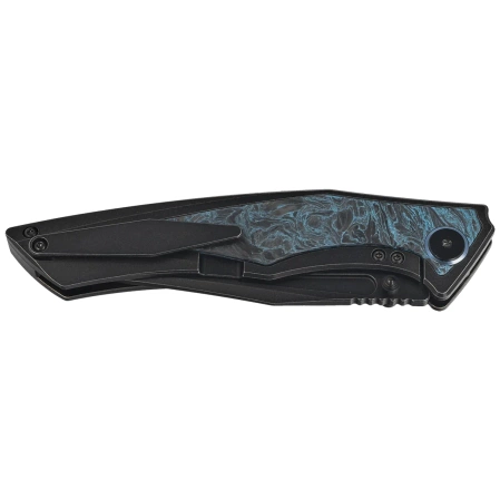 Nóż składany Bestech Togatta Black Titanium/Black-Blue Carbon Fiber, Black Stonewashed M390 by Koens Craft (BT2102H)