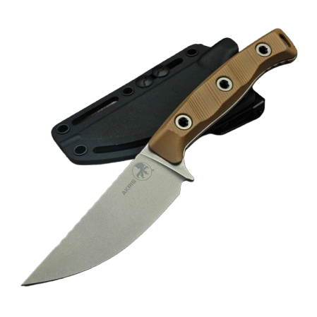 Microtech Akris S/E Knife Dark Earth G10, Stonewashed M390MK by Tony Marfione (95-10DE-5)