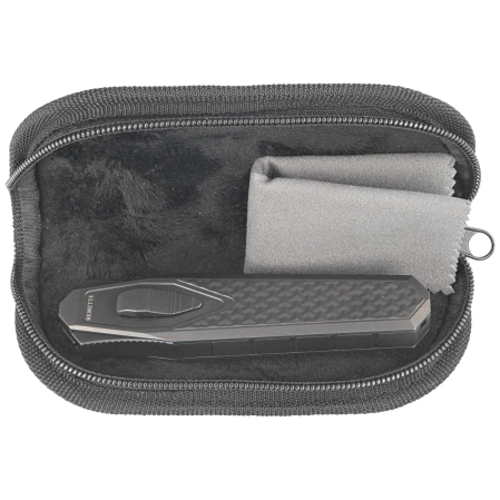 Remette Swordfish Black DLC Titanium / Red Blue Carbon Fiber, Black DLC M390 (ZL101B5)