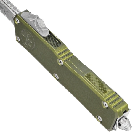 Nóż automatyczny OTF Microtech Scarab II Gen III Executive T/E OD Green Aluminium, Apocalyptic P/S M390MK by Tony Marfione (1177-11APOD)
