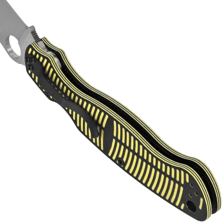 Nóż składany Spyderco Military 2 Salt Yellow/Black G10, Satin MagnaCut by Sal and Eric Glesser(C36GBKYLMCP2)