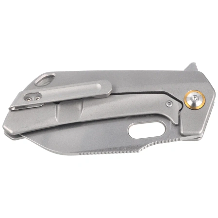 Kizer Takahe Knife Gray Titanium, Stonewashed S35VN by Ben Taubert (Ki3701A1)