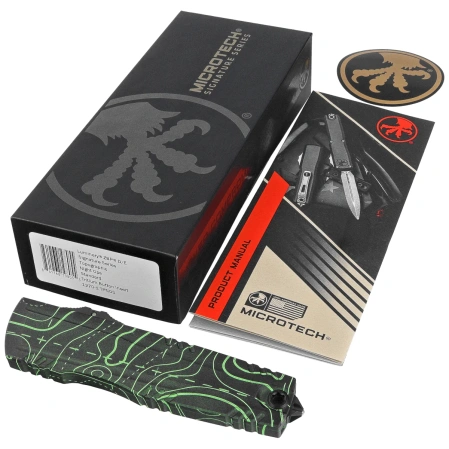 Nóż automatyczny OTF Microtech Luminary ZBP D/E Signature Topographic Night Ops Aluminium, Topographic Night Ops M390MK by Tony Marfione (1270-1TPNOS)