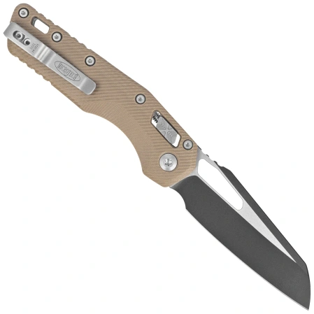 Nóż składany Microtech MSI S/E Fluted Tan G10, Black Cerakote M390MK by Tony Marfione (210-1FLGTTA)
