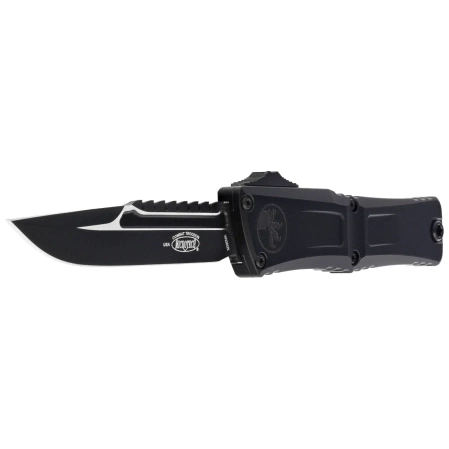 Nóż automatyczny OTF Microtech Combat Troodon Gen III Interceptor Signature Black Aluminium, Tactical M390MK by Tony Marfione (1217-1TS)