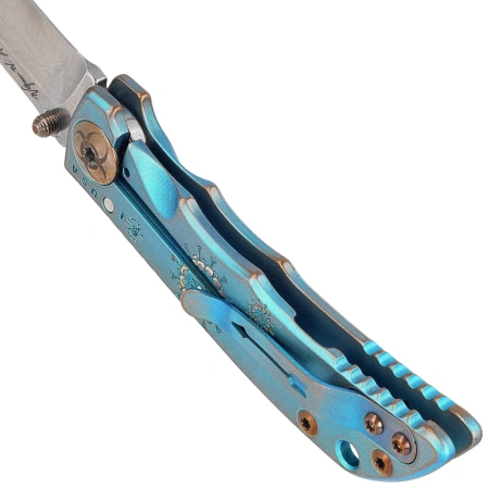 Nóż składany Spartan Blades Harsey Folder 3.25 Plague Doctor Green Titanium, Stonewashed MagnaCut by William W. Harsey (SF10 Custom Plague GRN)