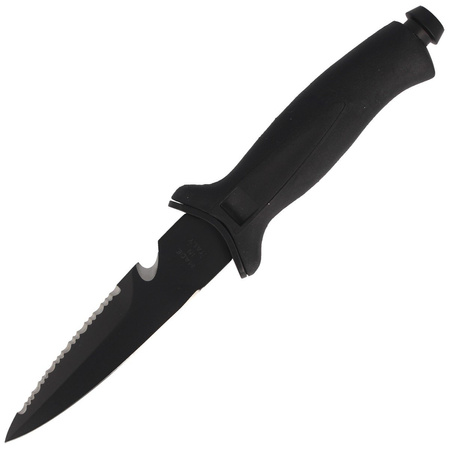 Nóż nurkowy MAC Aquatys Stiletto 2 Black PP-TPE, Black Idroglider W 1.4060