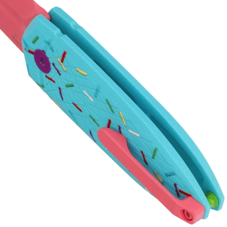 Bestech QUQU Blue/Printed Sprinkle Pattern G10, Pink 14C28N by Gogo Knife (BG57C-1)