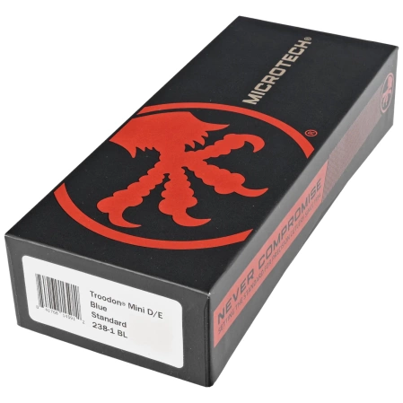 Nóż automatyczny OTF Microtech Mini Troodon D/E Blue Aluminium, Black by Tony Marfione (238-1BL)