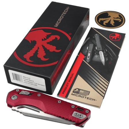 Nóż składany Microtech MSI S/E Merlot Fluted G10, Apocalyptic F/S M390MK by Tony Marfione (210-12APFLMR)