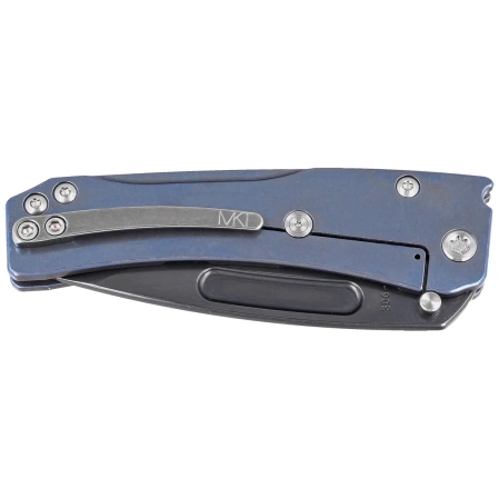 Nóż składany Medford Slim Midi Marauder Drop Point, Blue Titanium, Std HW/Clip, Black S45VN by Greg Medford (MK201SPD-37A2-TSCS-Q4)