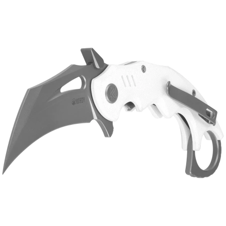 Kubey Mini Wrath Knife White G10, Beadblasted 14C28N (KU262K)