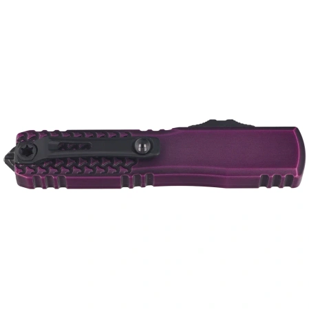 Microtech Ultratech Gen IV D/E OTF Knife Purple Abrasion Half Tri-Grip Aluminum, Purple Abrasion M390MK by Tony Marfione (11224HT-1PUAA)