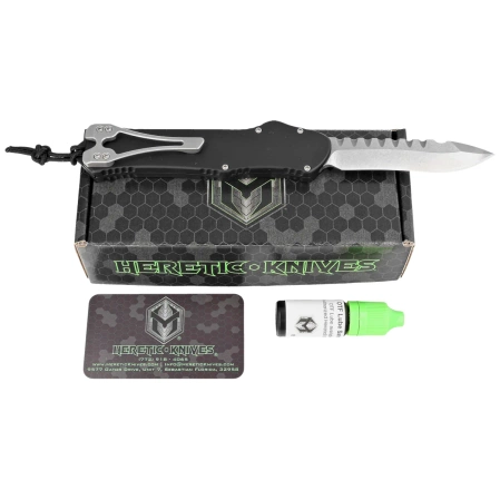 Heretic Knife Hydra R/E Black Aluminum, Stonewashed MagnaCut by Tony Marfione Jr.