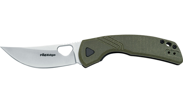 FoxEdge Persian Knife OD Green Canvas Micarta, Satin 9Cr14Mov (FE-038 MCOD)